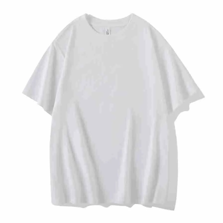 Heavy 230g cotton blend T-shirt with American drop shoulder design in round neck style