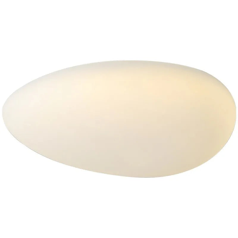 Modern minimalist LED ceiling light in white finish, 23cm diameter, for bedrooms