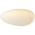 Modern minimalist LED ceiling light in white finish, 23cm diameter, for bedrooms