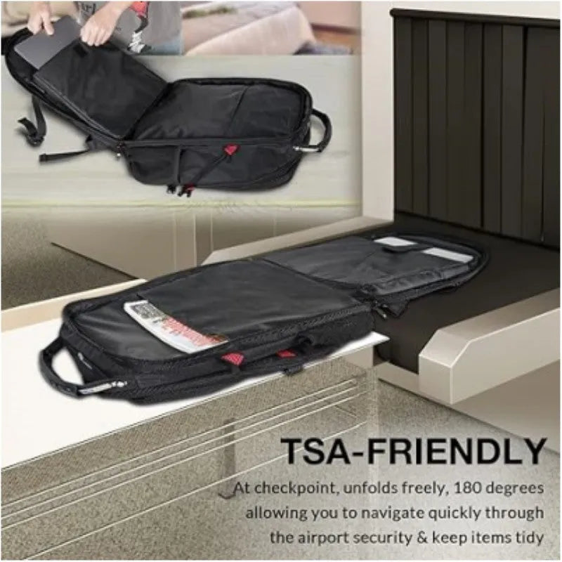 Large waterproof Oxford cloth USB backpack with curved shoulder straps in black colour