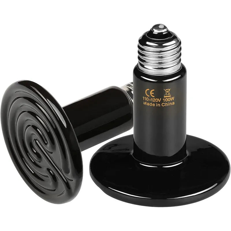 Black ceramic heating night light for climbing pets with temperature control