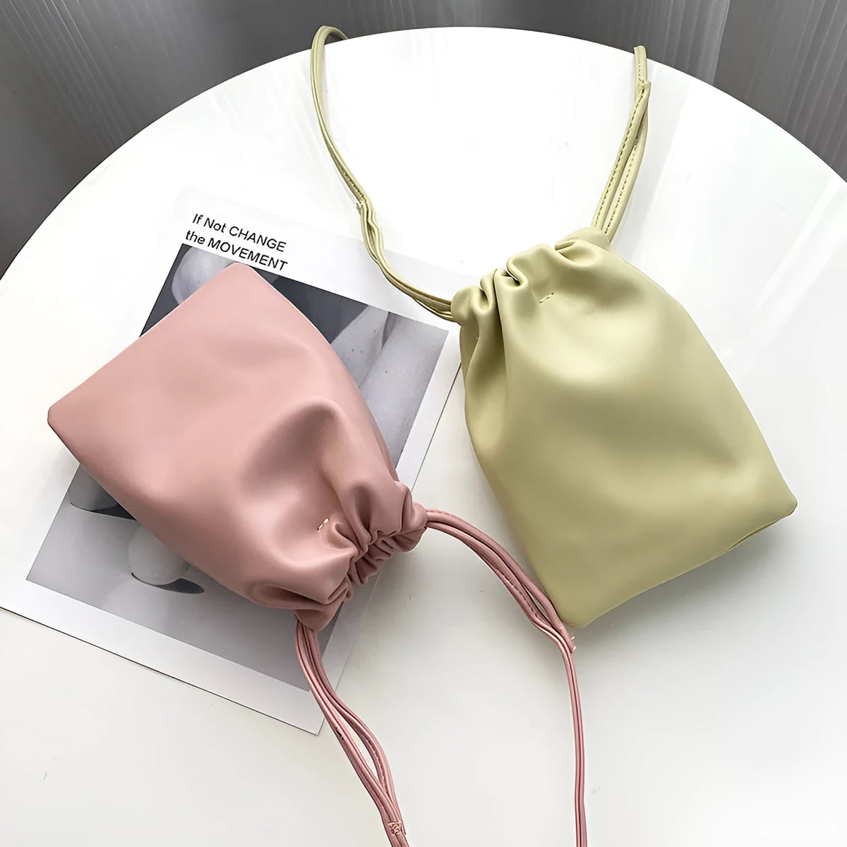 New fashion small Chinese character Fu bag shoulder crossbody bag in soft PU, square vertical shape, available in multiple colours