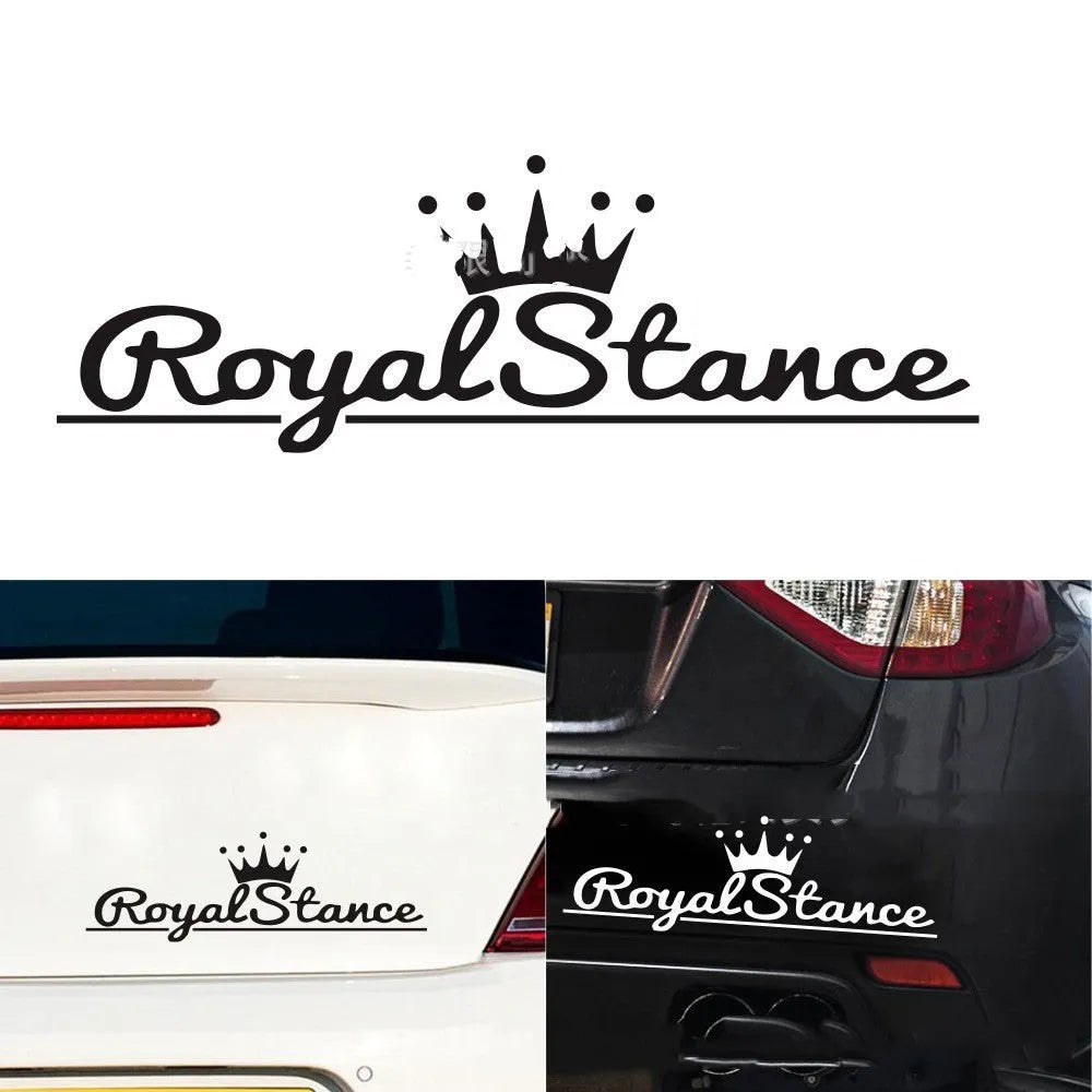 Reflective crown design car sticker on vehicle measuring 30cm by 12cm