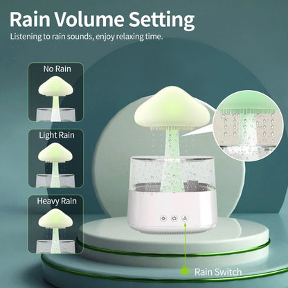 2-in-1 desk humidifier with rain cloud design and aromatherapy function