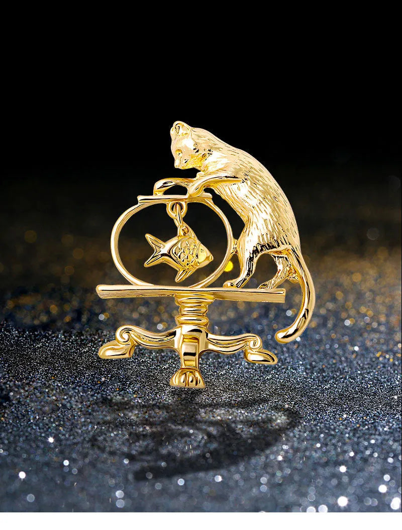 Baroque style metal texture alloy brooch in DW0303 colour for men, shown on a neutral background.