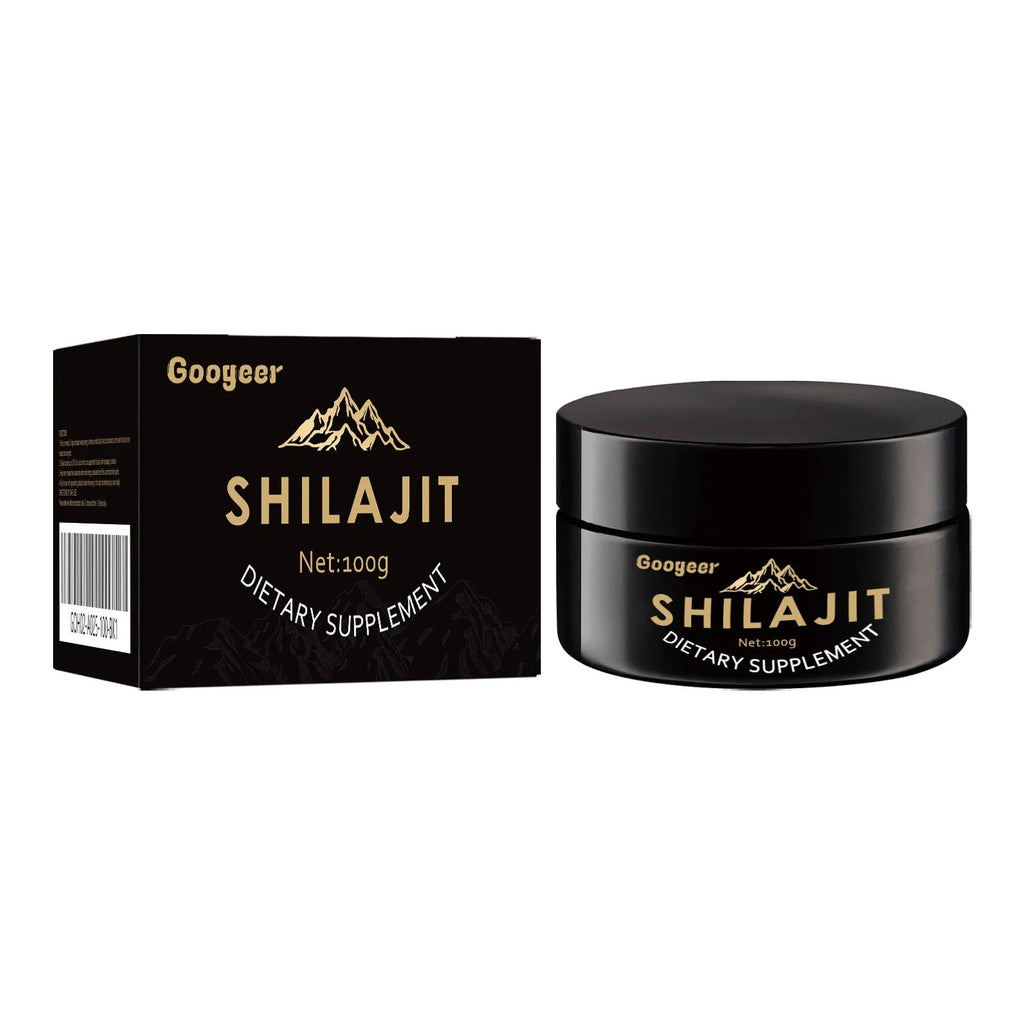 Googeer Shilajit dietary supplement resin paste in 100g container for body care use