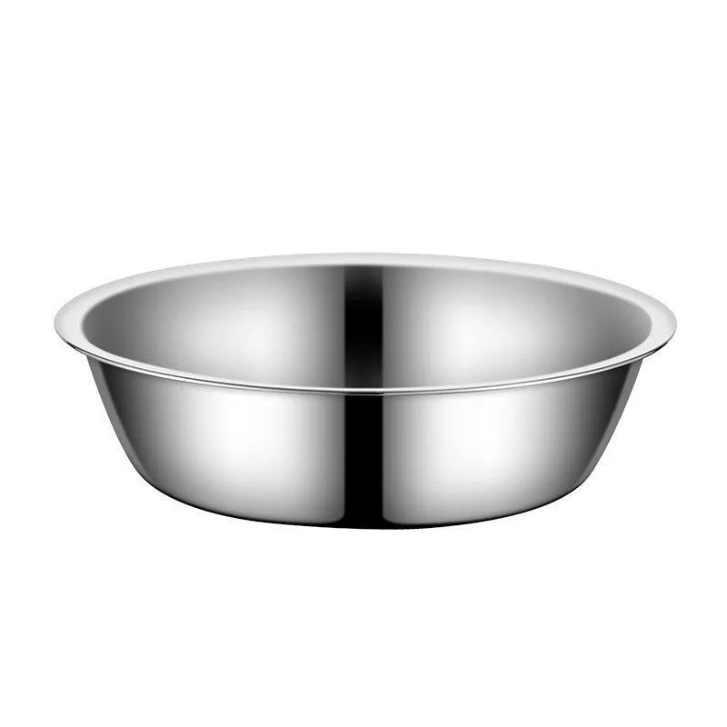 Stainless steel pet bowl in five sizes from 13cm to 22cm for cats and dogs.