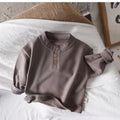 Baby cotton jacket T-shirt in beige with long sleeves and round neck, 95% cotton, moisture wicking, unisex size 100cm