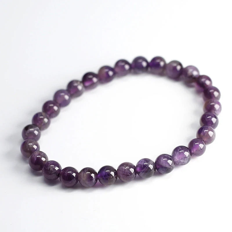 Natural Fantasy Amethyst Bracelet with adjustable string and vibrant amethyst beads