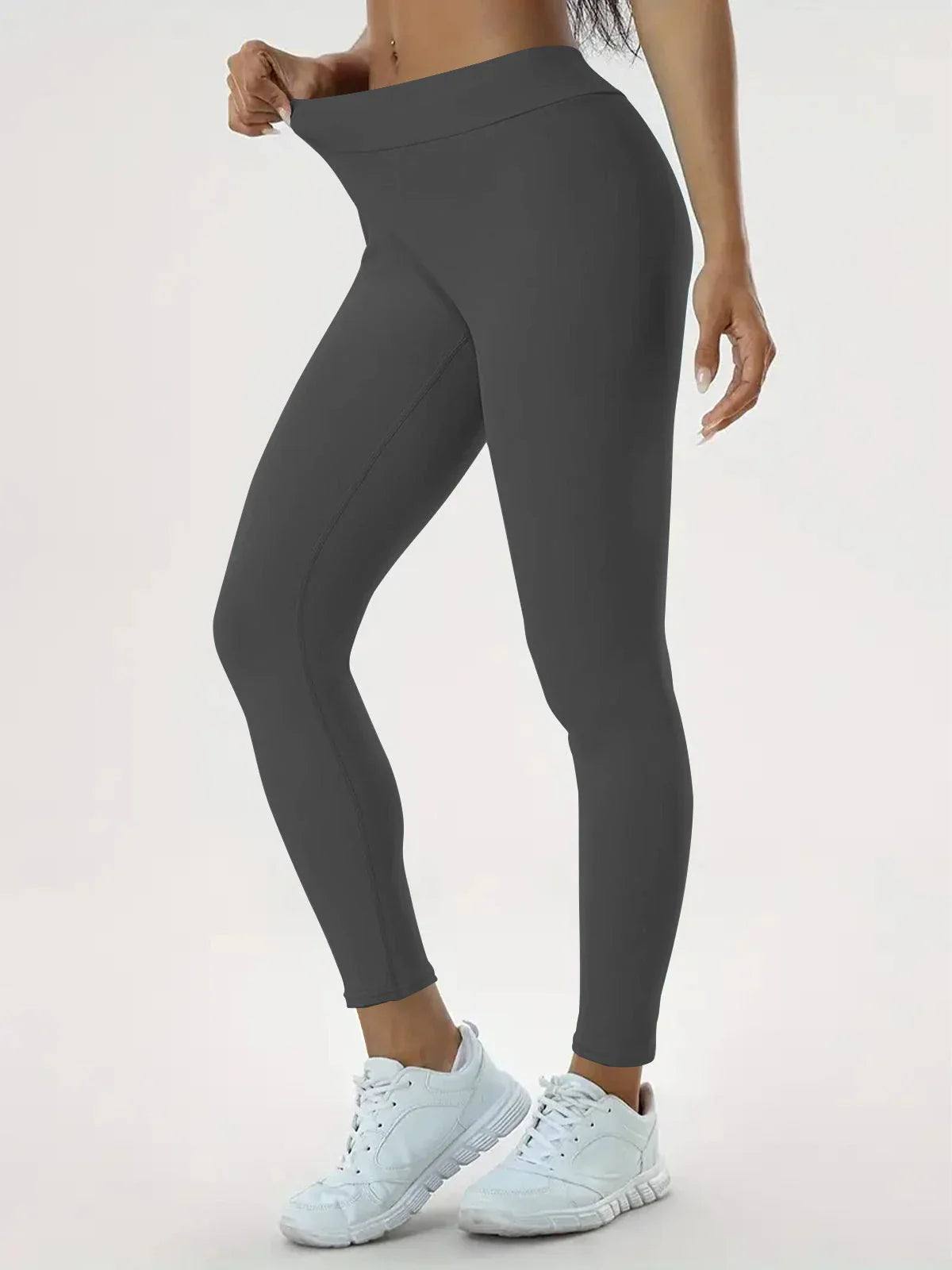 Women's high-waisted yoga pants in stylish colors and sizes for a flattering, comfortable fitness look.