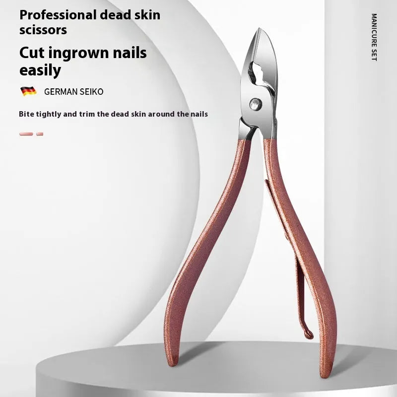 30-piece stainless steel nail tool set in selected colour showing multiple implements