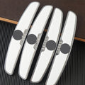 Universal thickened car door edge strip in black with adhesive backing, PVC metal construction, 4 pack