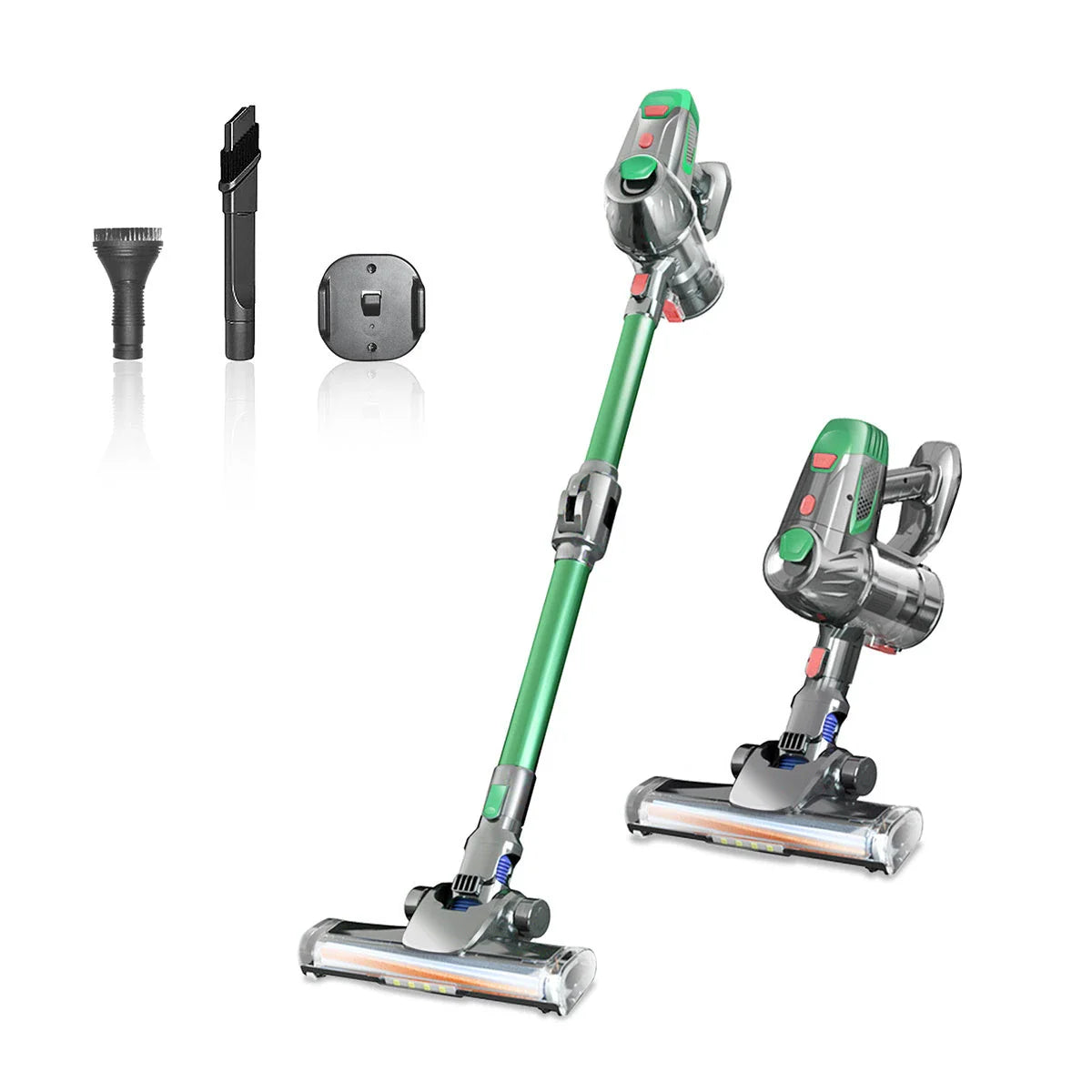 Cordless vacuum cleaner with foldable tube, powerful suction, and versatile cleaning capabilities