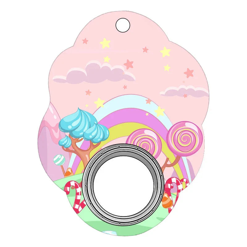 Original Puzzle Gyro Fidget Spinner Keychain for stress relief and focus improvement