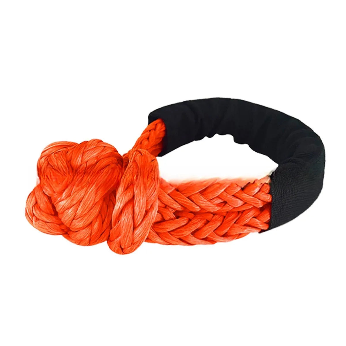 Polymer soft shackle trailer rope with 12mm diameter shown in various colour options