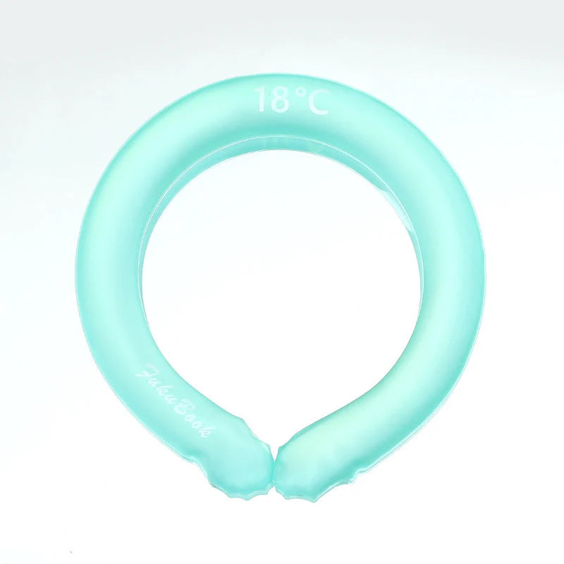 Ice Cold Neck Collar in pink, blue, and purple for outdoor cooling