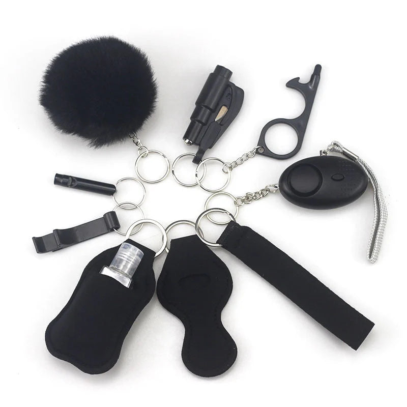 Keychain accessory bottles in various colours, made from durable artificial leather