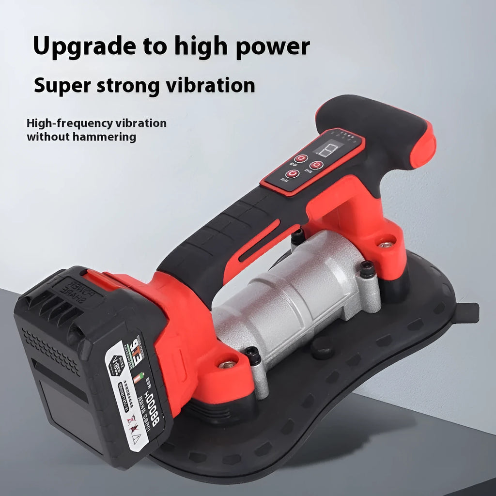 21V cordless tile laying machine with battery pack and adjustable vibration controls