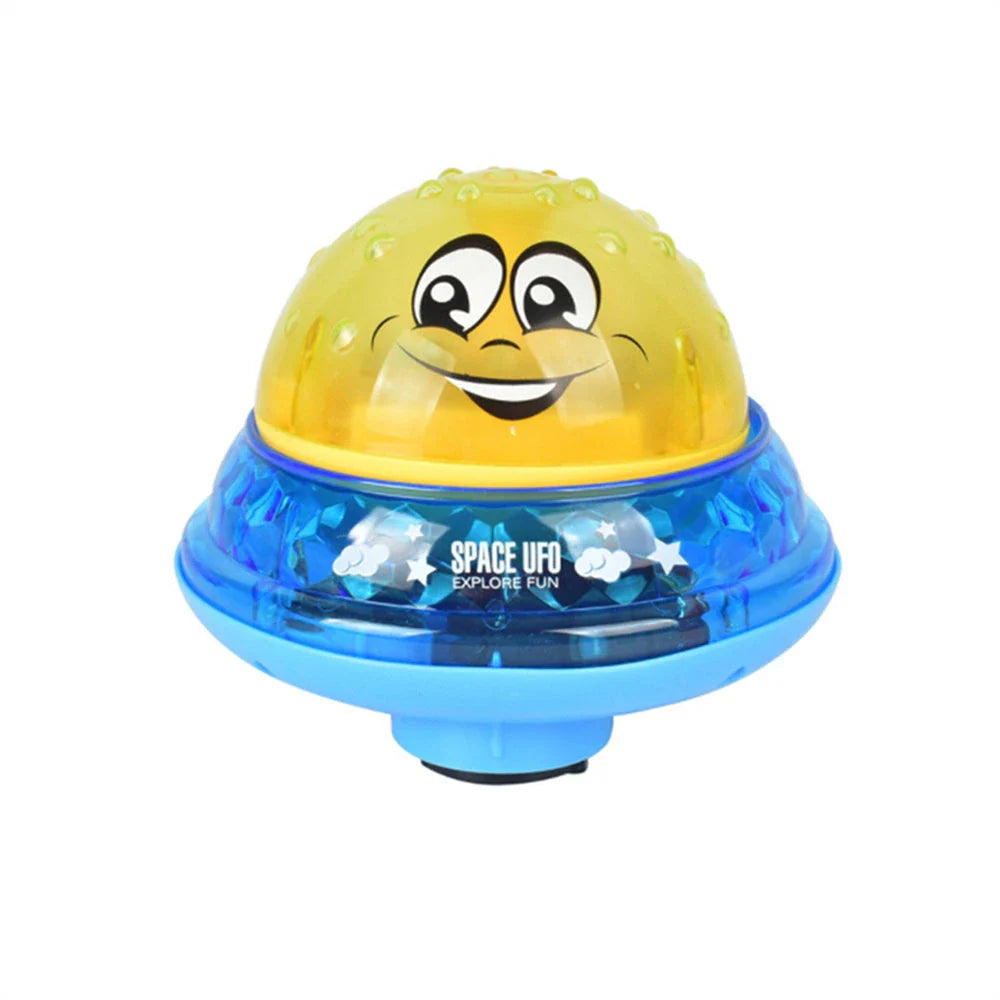Rotating water spray shower toy for toddlers in bright colours