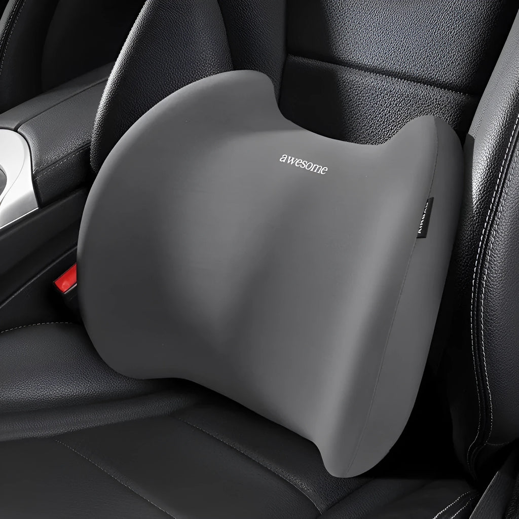 Car memory cotton pillow set showing headrest and lumbar support components in seasonal colour options