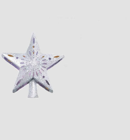 LED Projection Christmas Tree Topper with snowflake effect in silver and gold