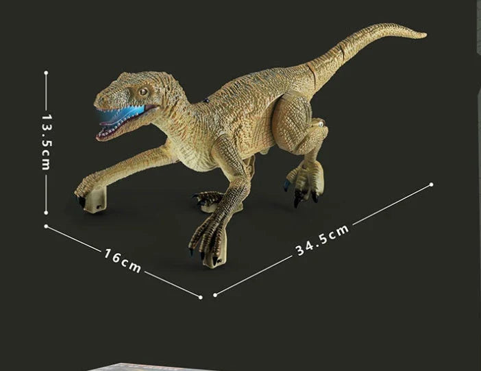 Realistic dinosaur remote control toy with 3D scales, horns, and teeth for an immersive Jurassic experience