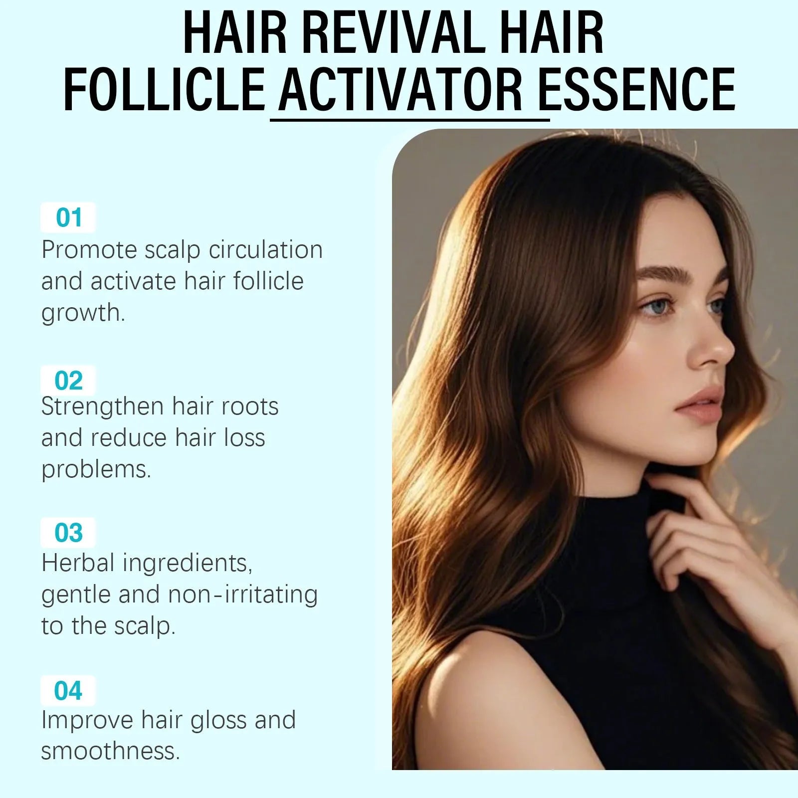 30ml moisturising hair repair essence in compact bottle for smooth black hair care