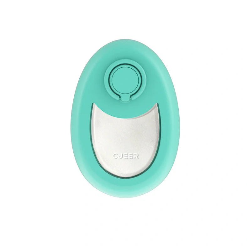 Green crystal hair removal device with metal ring grip on flat nano-glass surface