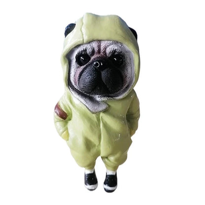 Handmade resin Mogwai dog figurines in four colours for home decor