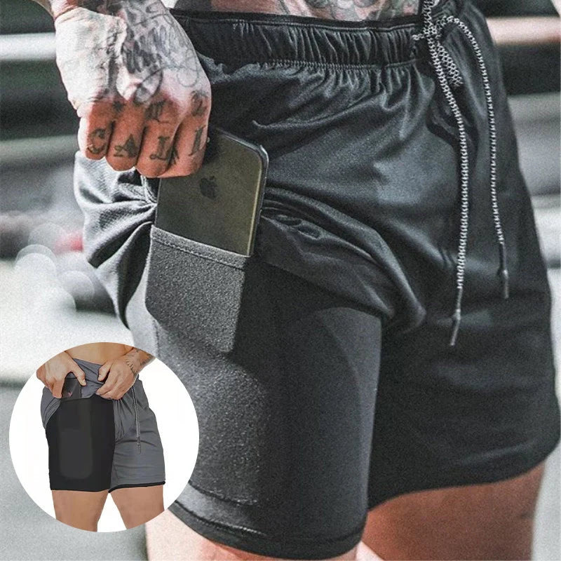 Pocket compression shorts in various colours and sizes for workouts and outdoor activities