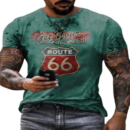 A stylish men's t-shirt featuring a unique digital print design, slim fit, and premium polyester fabric.