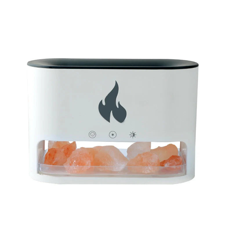 Flame Humidifier with 3D simulation flame and aromatherapy function
