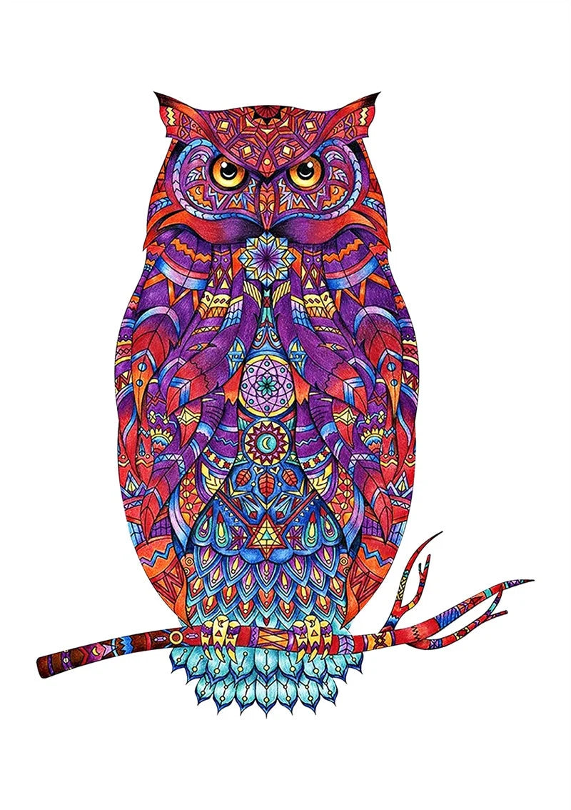 Colourful animal-shaped wooden jigsaw puzzles for children, educational and fun