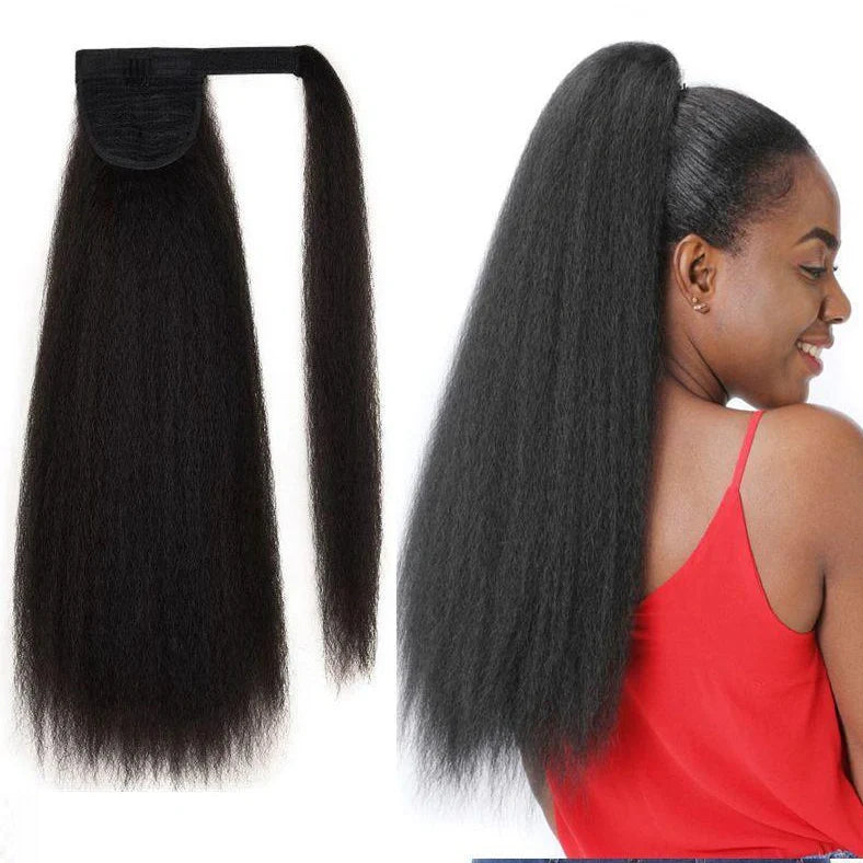 Women's fluffy curly ponytail wig with velcro fastening measuring 10x55cm