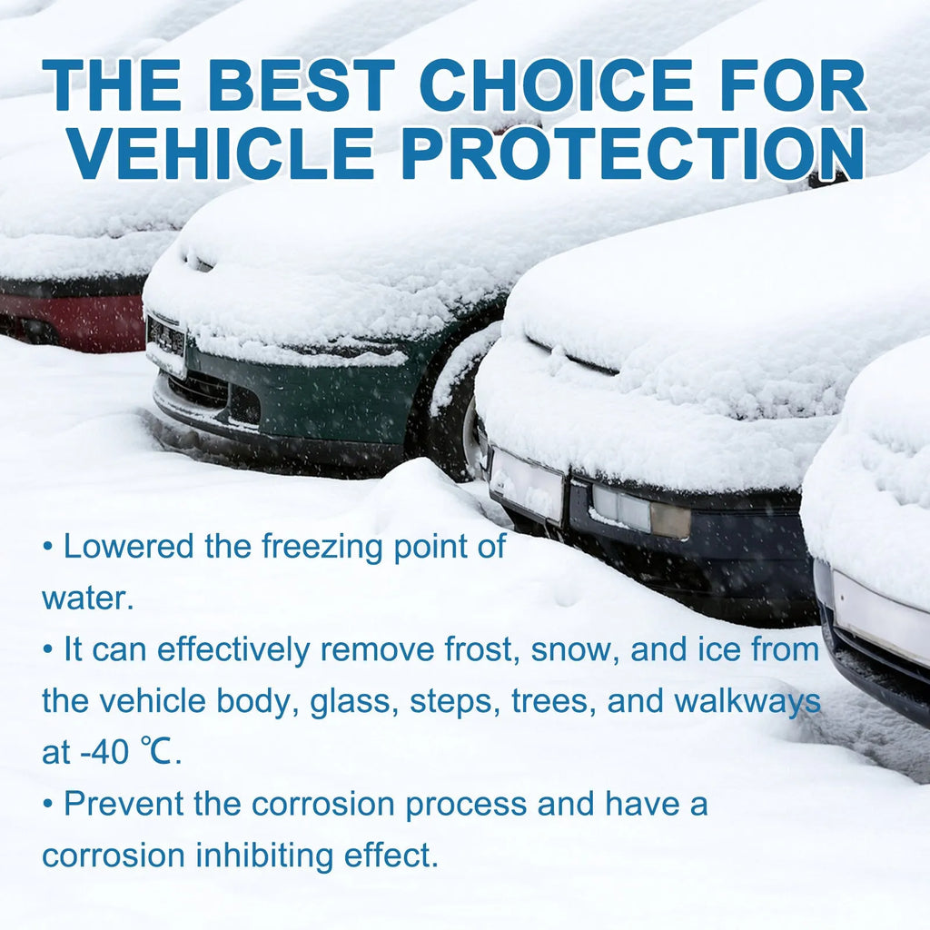 Car snow melting effervescent tablets box containing 20 tablets for winter windscreen de-icing