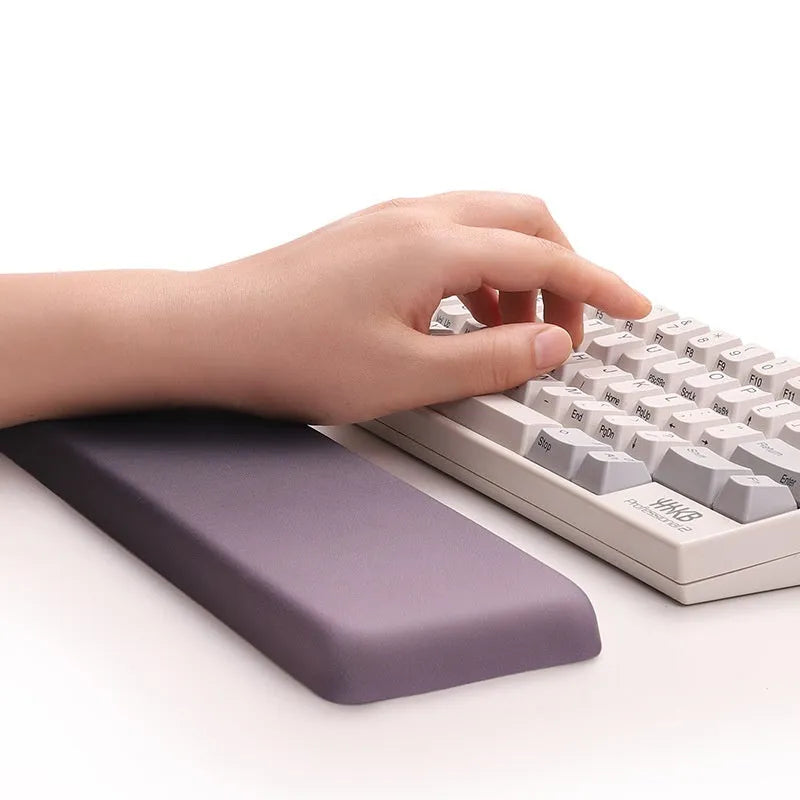 Square silicone gel wrist rest mouse mat with cloth surface in fresh style colour options