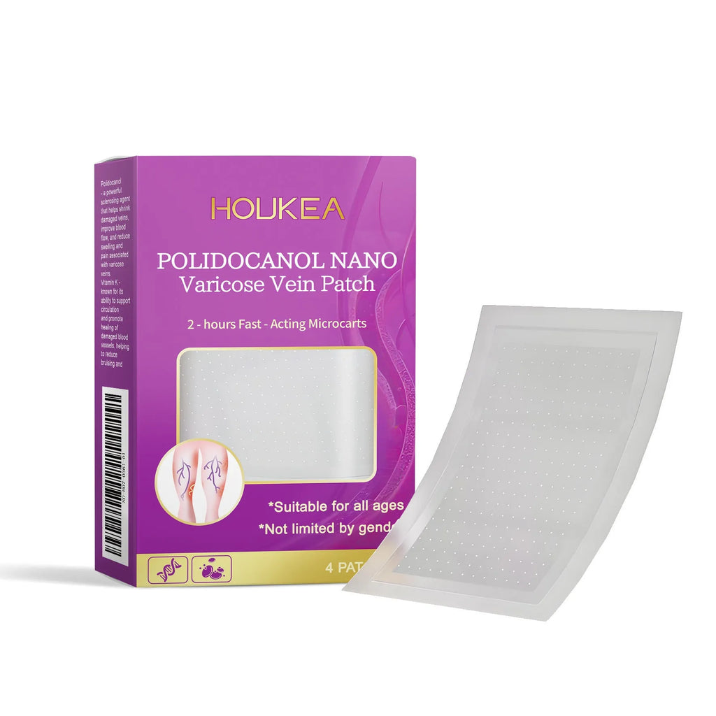 Four micro needle patches containing Moxa Leaf and Ginger Root extracts