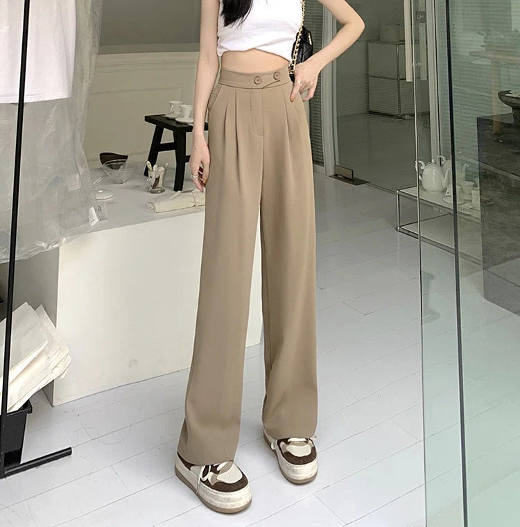 Women's high waist wide leg suit pants in various colors