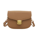 Simple PU leather women's handbag with interior zippered compartment and mobile phone pocket