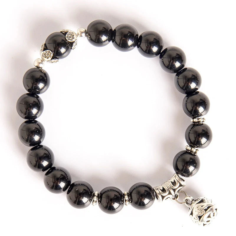 10mm Hollow Ball Korean Style Crystal Opal Beaded Bracelet in various colours