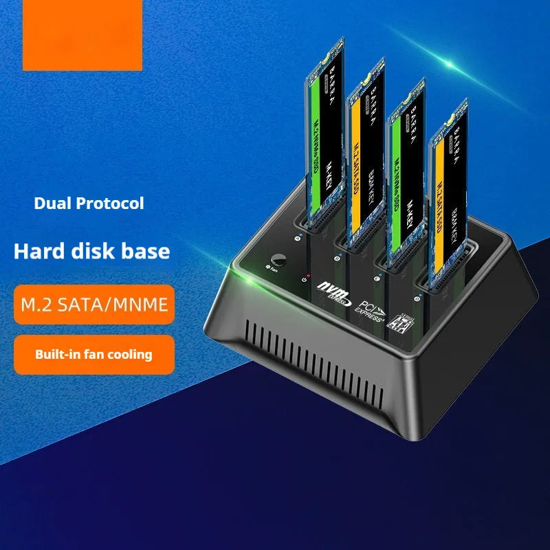 Aluminum alloy M2 SSD mounting base with dimensions 90mm by 78mm by 34mm
