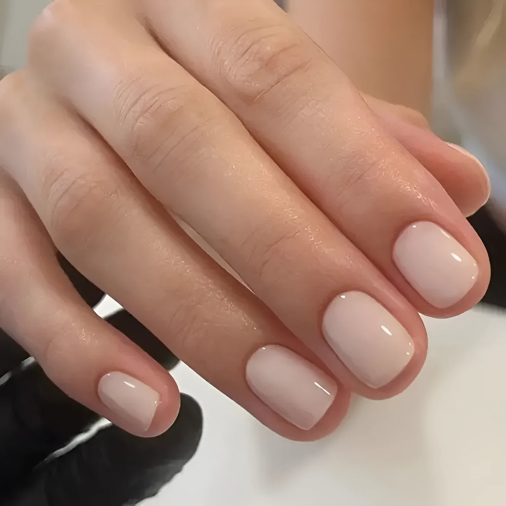 MY119 solid colour plastic press-on nail art set for ladies in a cute style