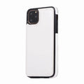 Crazy horse pattern double buckle bracket holster phone case for iPhone 13 Pro Max in brown colour