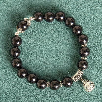 10mm Hollow Ball Korean Style Crystal Opal Beaded Bracelet in various colours