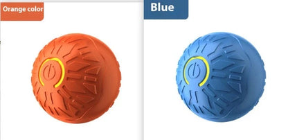 Electric jumping ball for dogs in vibrant colours, made from durable silicone for safe play