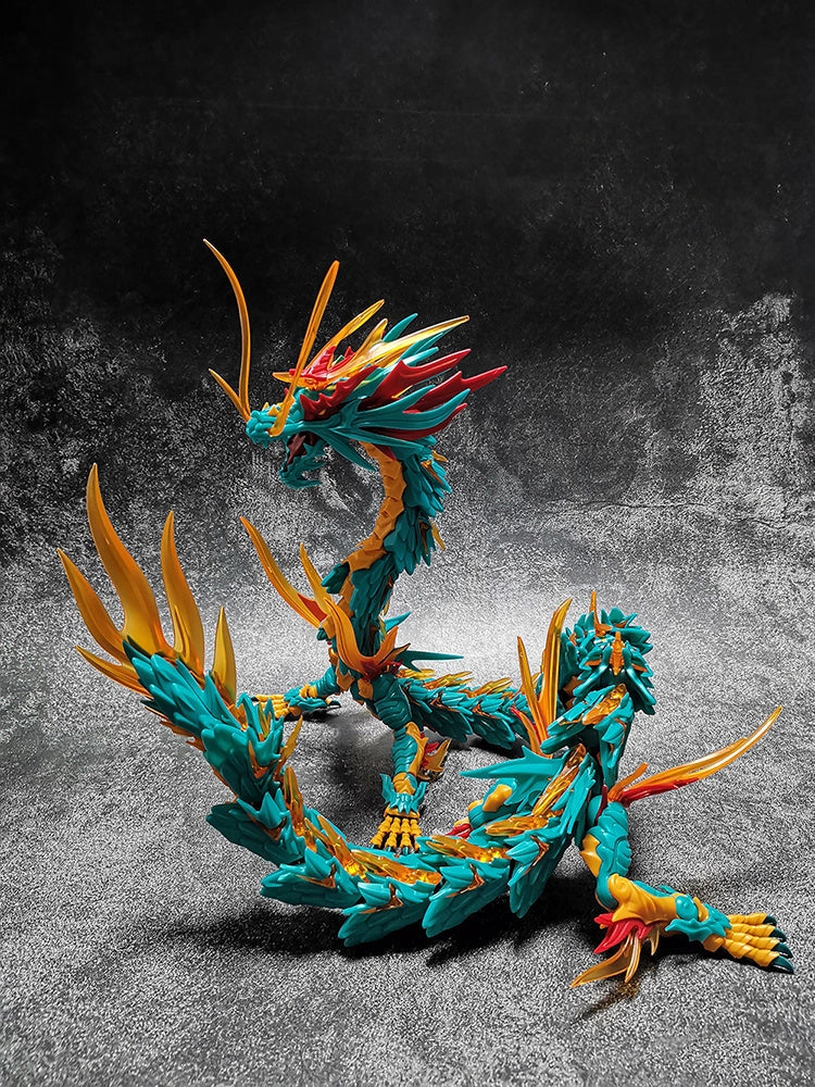 Oriental Blue Dragon PVC model kit, detailed and movable, based on Chinese mythology
