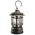 Portable camping lantern head lamp in dark green, black, or red with super bright light for outdoor use
