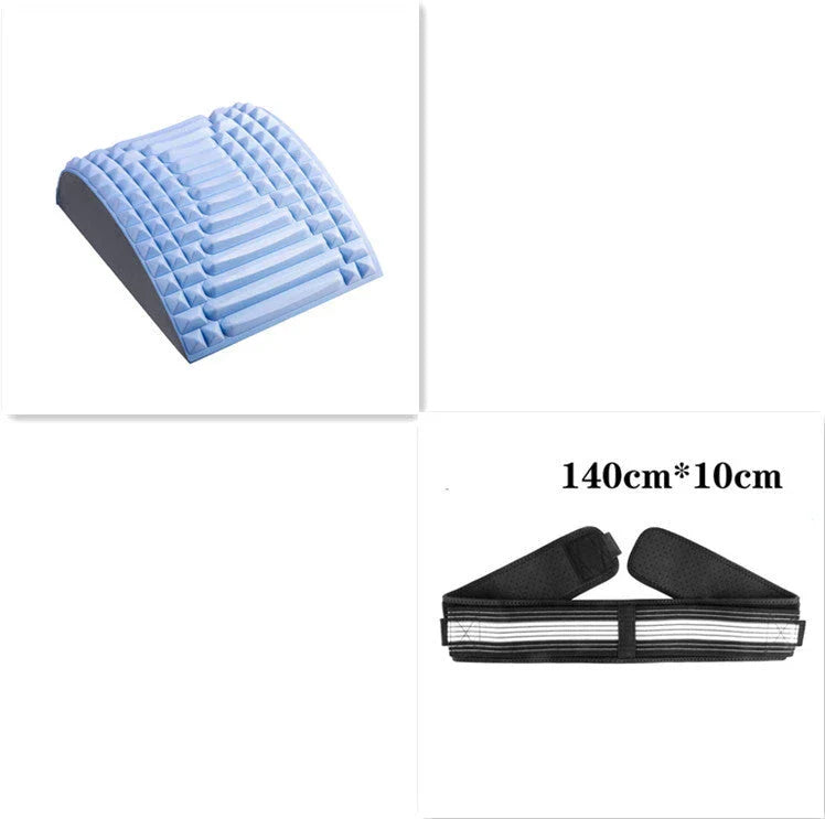 Premium back stretcher pillow for neck and lumbar support, relieving pain and improving posture.
