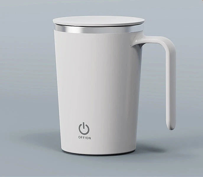 Automatic Electric Mixing Coffee Mug with Magnetic Stirrer for Hands-Free Blending of Hot Beverages