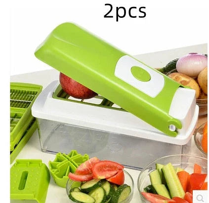 Premium Multifunctional Vegetable Chopper with Sharp Stainless Steel Blades and ABS Plastic Body